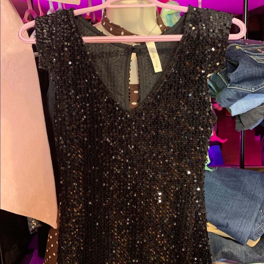 Lovely day, black sequence dress